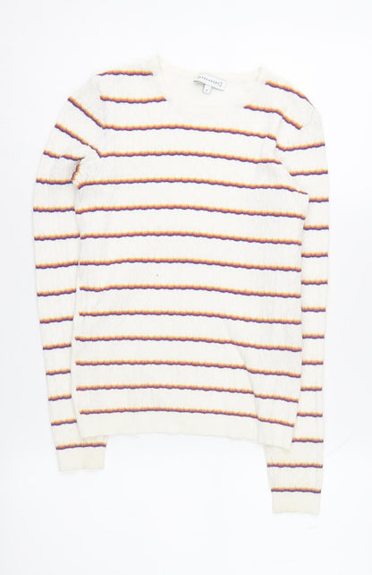 Warehouse Women's Multicoloured Striped Pullover Jumper Size 6