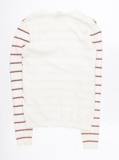 Warehouse Women's Multicoloured Striped Pullover Jumper Size 6