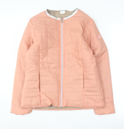 Damartex Women's Pink Puffer Jacket, Size 10