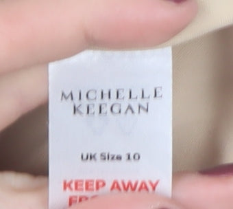 Michelle Keegan Beige Sleeveless Bodysuit UK 10 Women