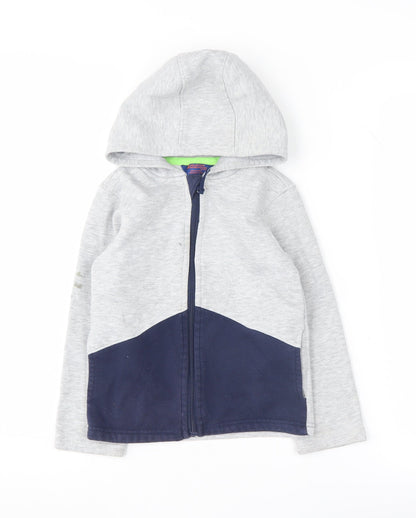 Mountain Warehouse Boys Grey and Blue Full Zip Hoodie 5-6 Years