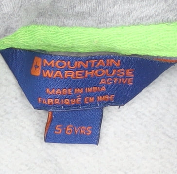 Mountain Warehouse Boys Grey and Blue Full Zip Hoodie 5-6 Years