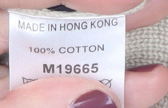 Next Men's Beige Full Zip High Neck Jumper S