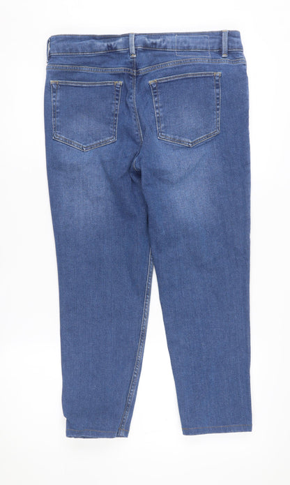 Womens UK Size 2 Jigsaw Regular Fit Straight Blue Jeans