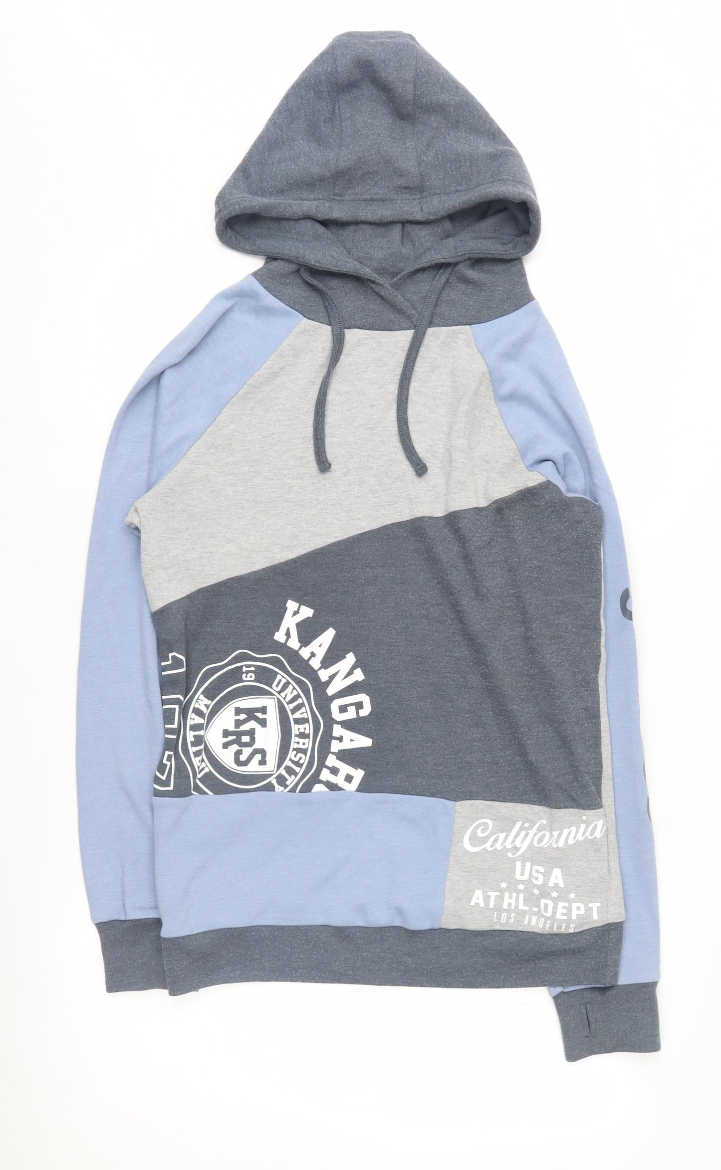 KangaROOS Women's Grey/Blue Pullover Hoodie Size 10/12