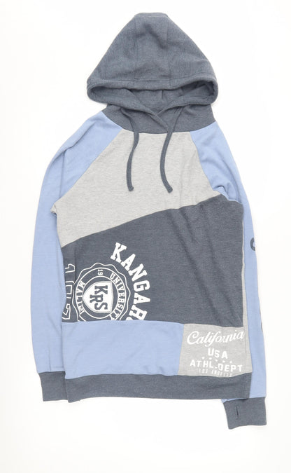 KangaROOS Women's Grey/Blue Pullover Hoodie Size 10/12