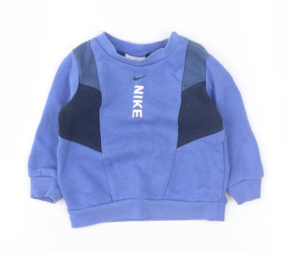 Nike Blue Unisex Baby Pullover Jumper 12-18 Months