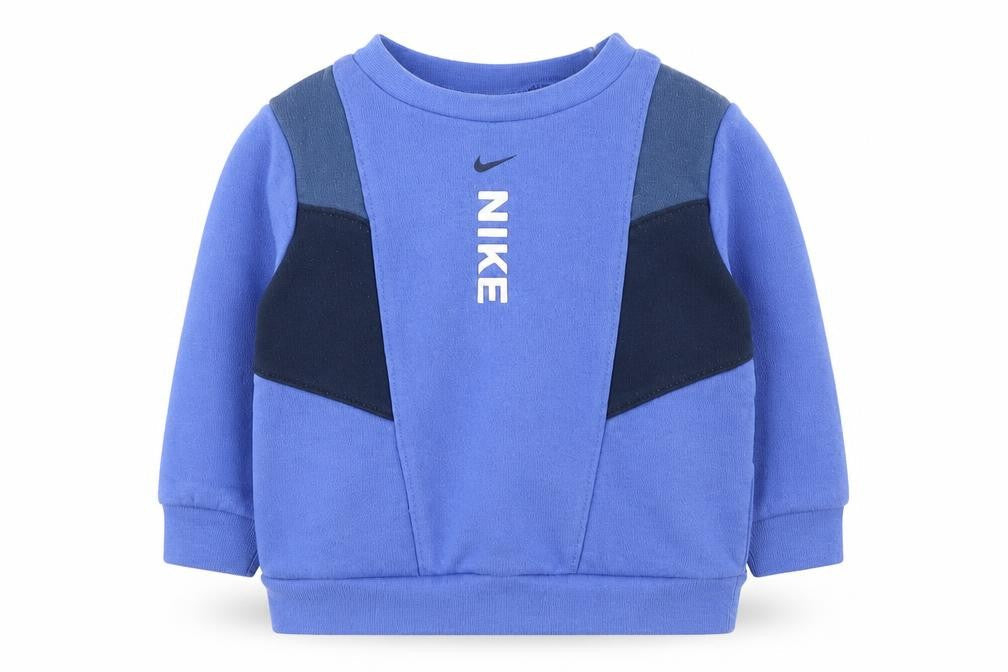Front view of Nike Blue unisex baby jumper 12-18 months