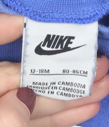 Nike Blue Unisex Baby Pullover Jumper 12-18 Months