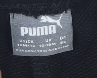 Puma Black Unisex Baby Shorts 12-18 Months
