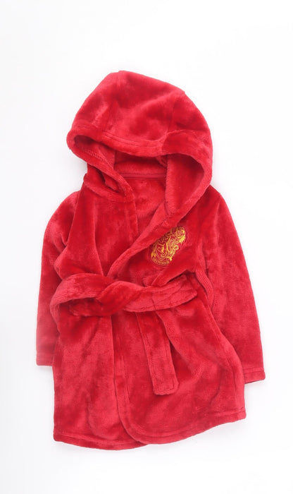 Harry Potter Red Unisex Baby Robe 6-9 Months - Hooded Fleece