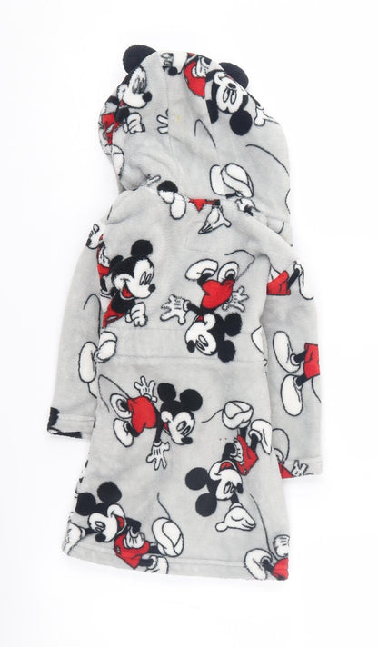 Disney Primark Grey Mickey Robe, 12-18M, Unisex, Hooded, Fleece