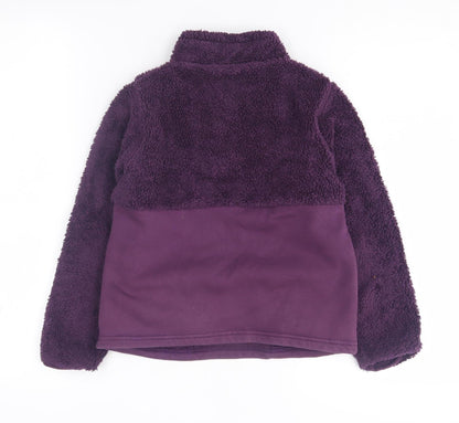 Peter Storm Girls Purple Fleece Pullover Sweatshirt 7-8 Years
