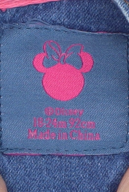 Disney Girls Blue Minnie Mouse Shirt Dress - 18-24 Months