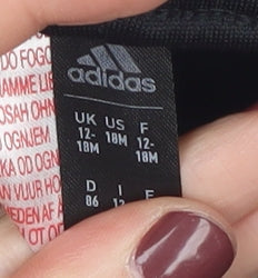 Adidas Unisex Black Track Pants 12-18M for Activewear