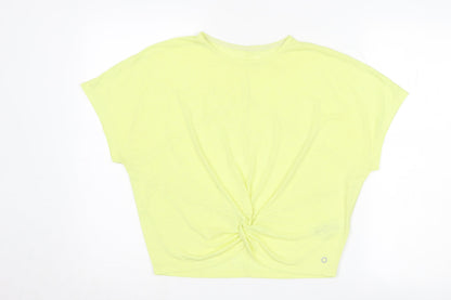 Womens UK Size 12 Marks and Spencer Yellow Basic T-Shirt