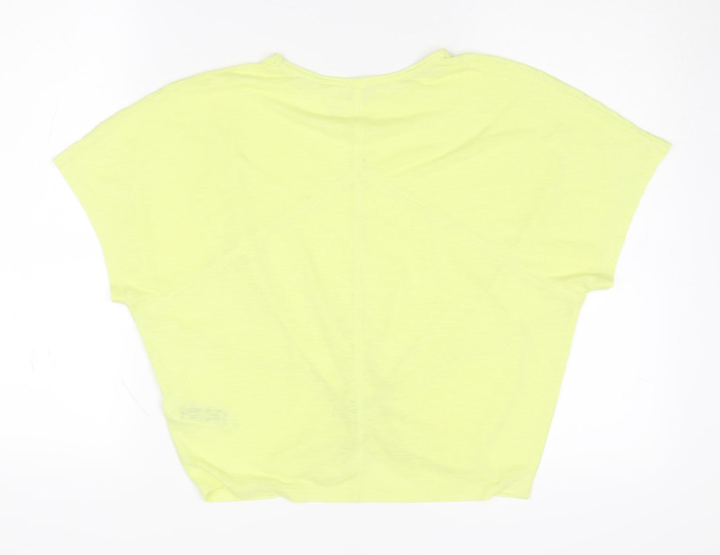 Womens UK Size 12 Marks and Spencer Yellow Basic T-Shirt
