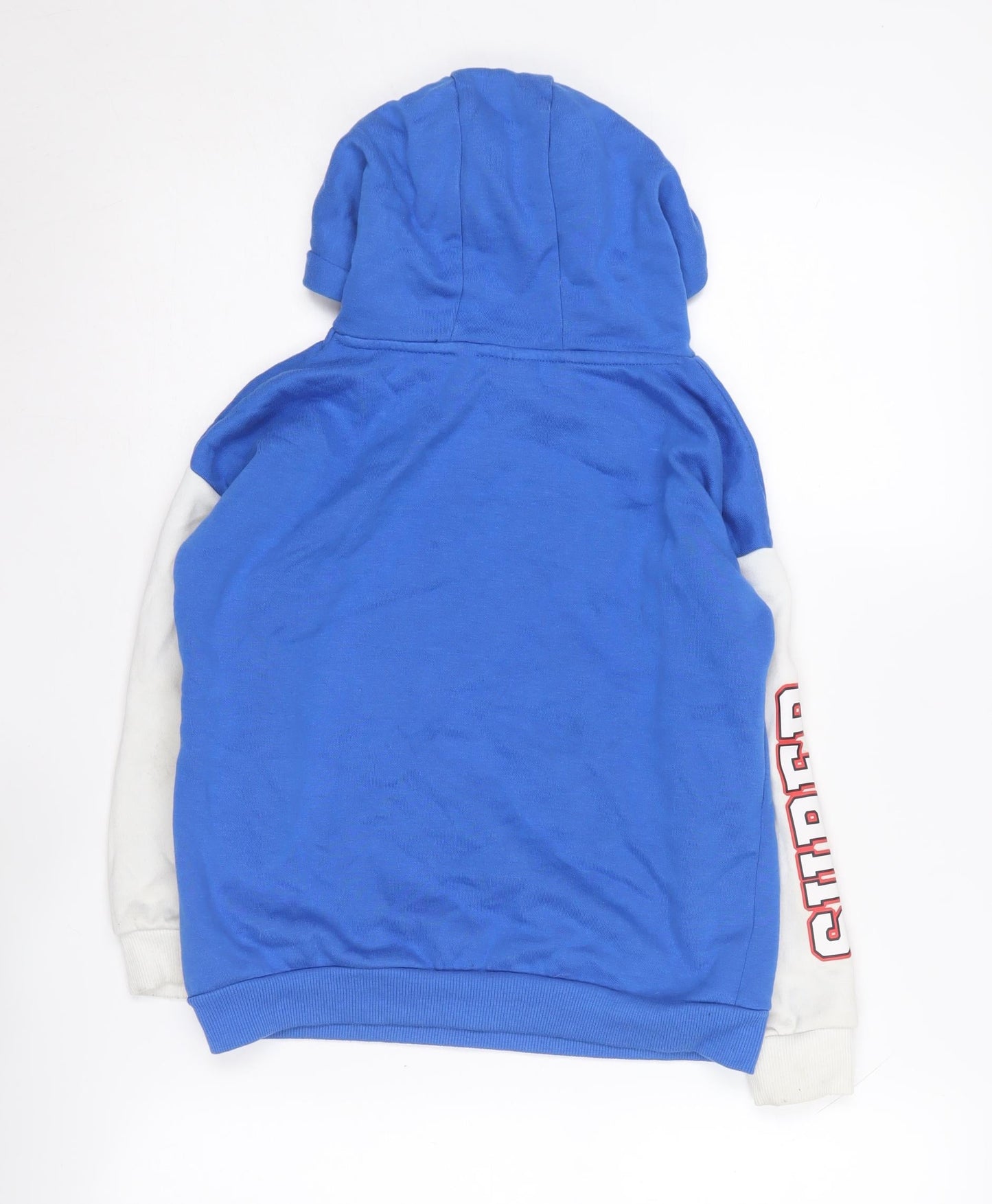 Super Mario Boys Blue Pullover Hoodie 7-8 Years Graphic Print