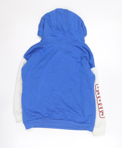 Super Mario Boys Blue Pullover Hoodie 7-8 Years Graphic Print