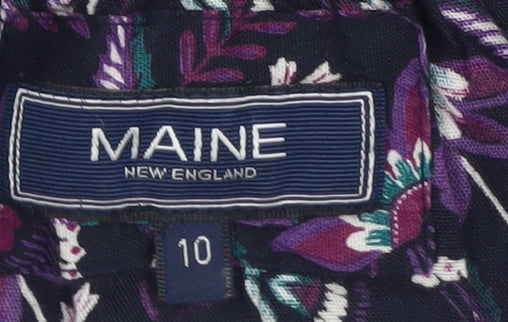 Womens UK Size 10 Maine New England Multicoloured  Blouse