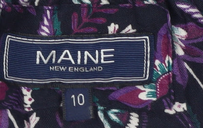 Womens UK Size 10 Maine New England Multicoloured  Blouse