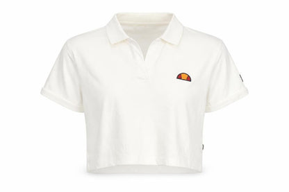 Womens UK Size 10 ellesse White Cropped Polo