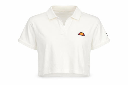 Womens UK Size 10 ellesse White Cropped Polo