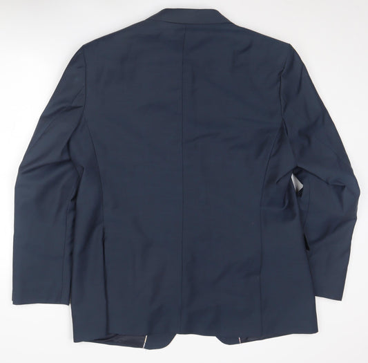 Mens UK Size 46 Impressions Regular Blue Suit Jacket