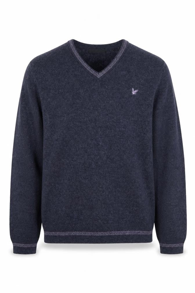 Mens UK Size L Lyle & Scott Blue Pullover Jumper