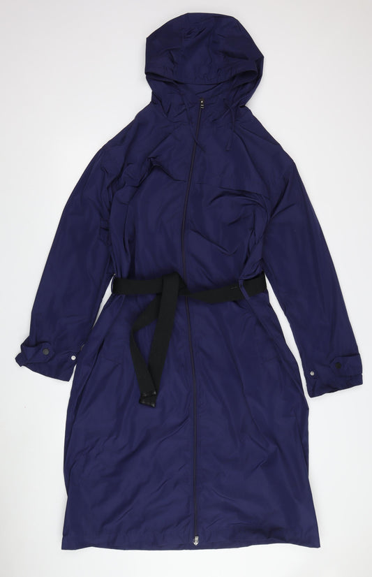 Marks & Spencer Women's Blue Long Rain Coat Size 10