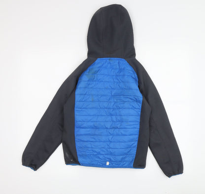 Regatta Boys Blue Black Hooded Jacket 9-10 Years