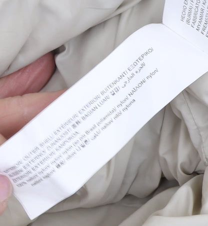 Pull&Bear Women's Ivory Puffer Waistcoat M Casual Zip