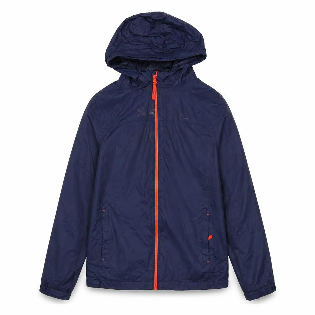 Front view of Mountain Warehouse boys’' blue windbreaker jacket, 13 years