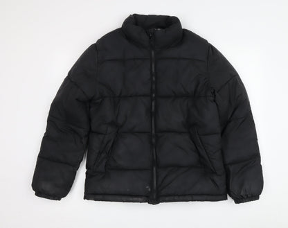 Womens UK Size 12 H&M Black Puffer Jacket