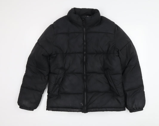 Womens UK Size 12 H&M Black Puffer Jacket