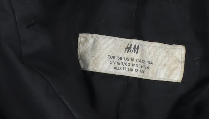Womens UK Size 12 H&M Black Puffer Jacket