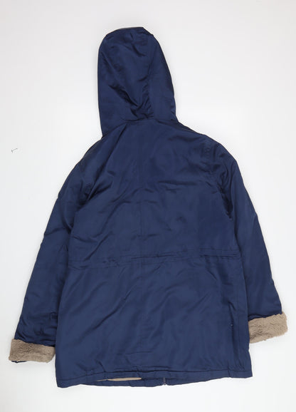Womens UK Size 12 Bonmarché Blue Parka Coat