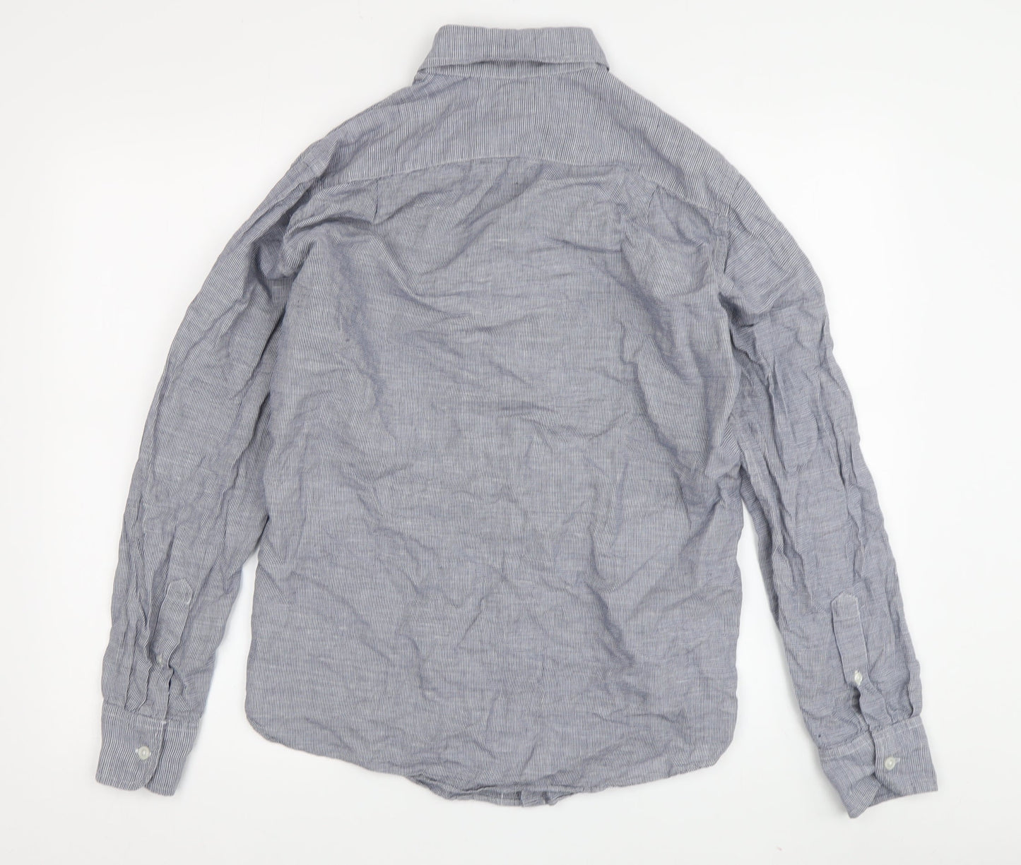 J.Crew Men's Slim Blue Long Sleeve Button-Up Shirt S