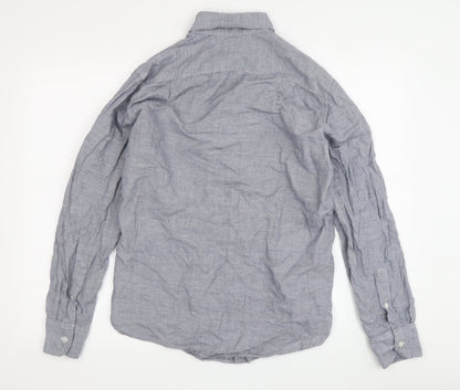 J.Crew Men's Slim Blue Long Sleeve Button-Up Shirt S