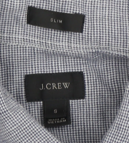 J.Crew Men's Slim Blue Long Sleeve Button-Up Shirt S