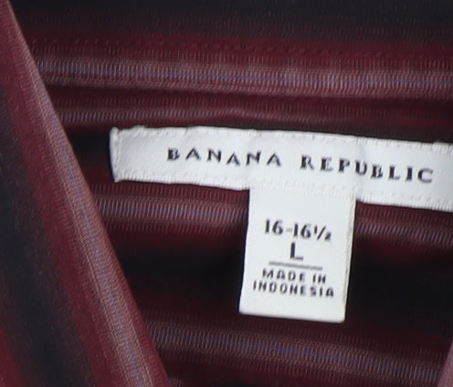 Mens UK Collar Size L Banana Republic Smart Red  Dress Shirt
