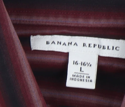 Mens UK Collar Size L Banana Republic Smart Red  Dress Shirt
