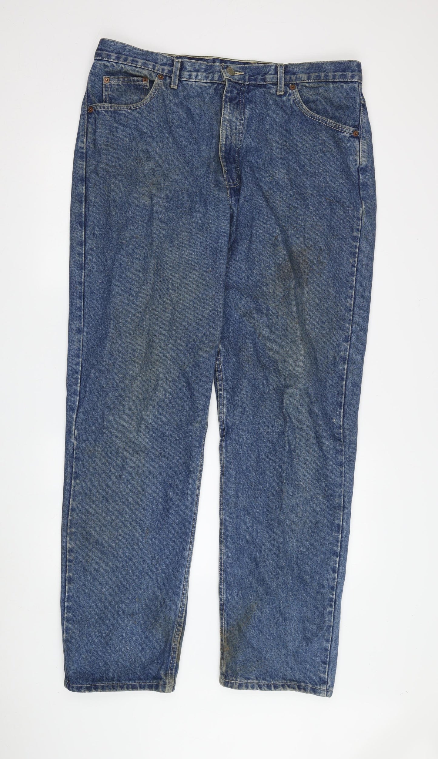 Marks & Spencer Men's Blue Straight Jeans Size 38