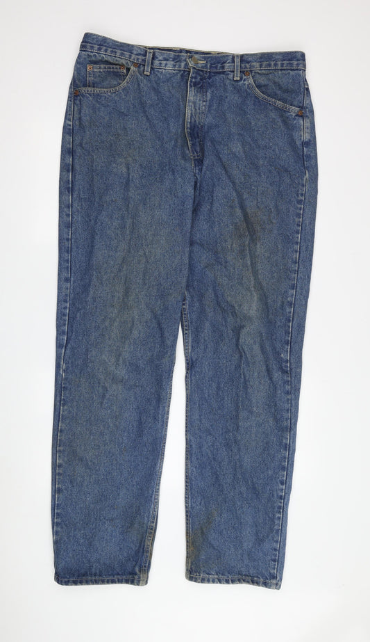 Marks & Spencer Men's Blue Straight Jeans Size 38