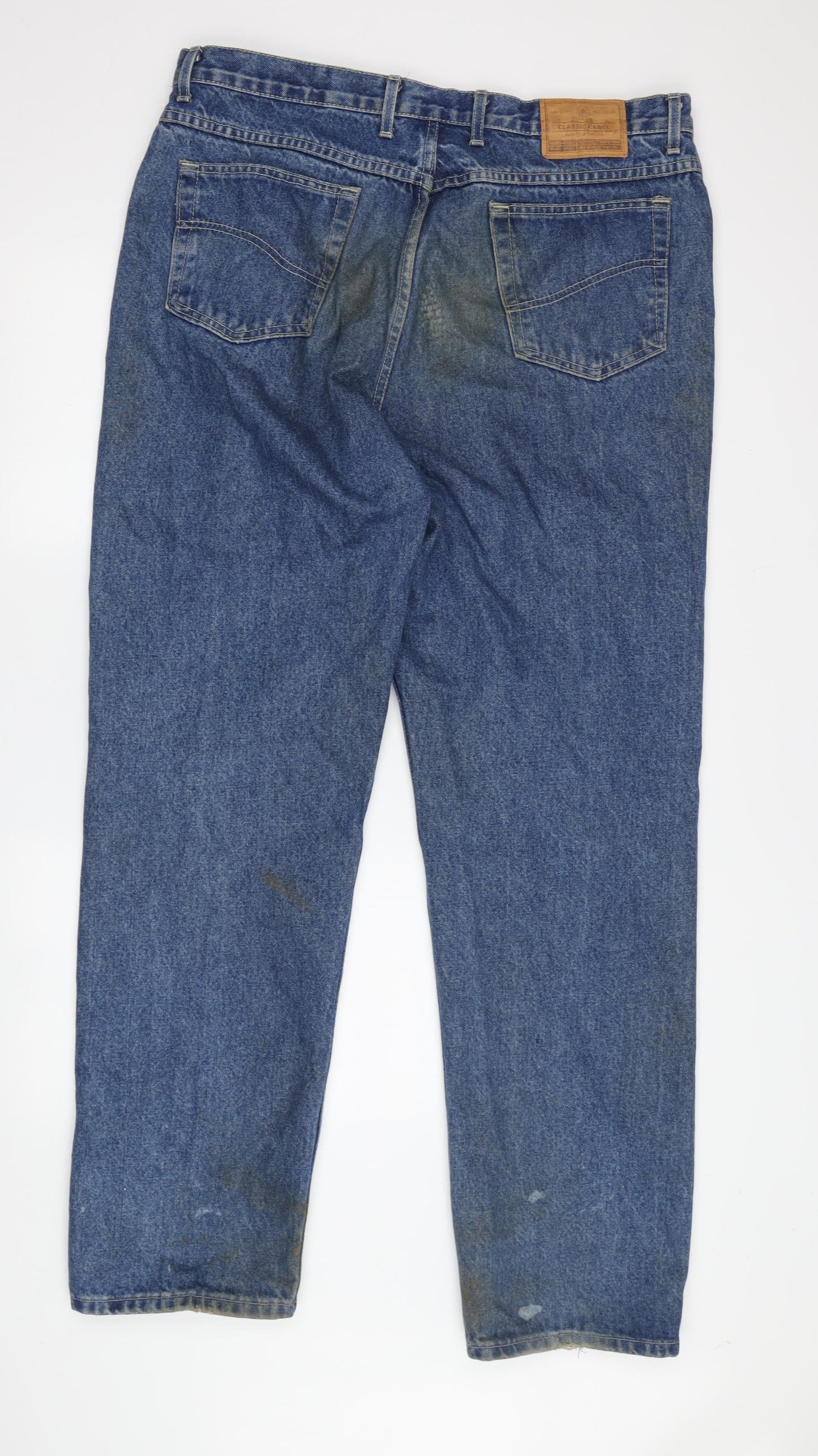 Marks & Spencer Men's Blue Straight Jeans Size 38