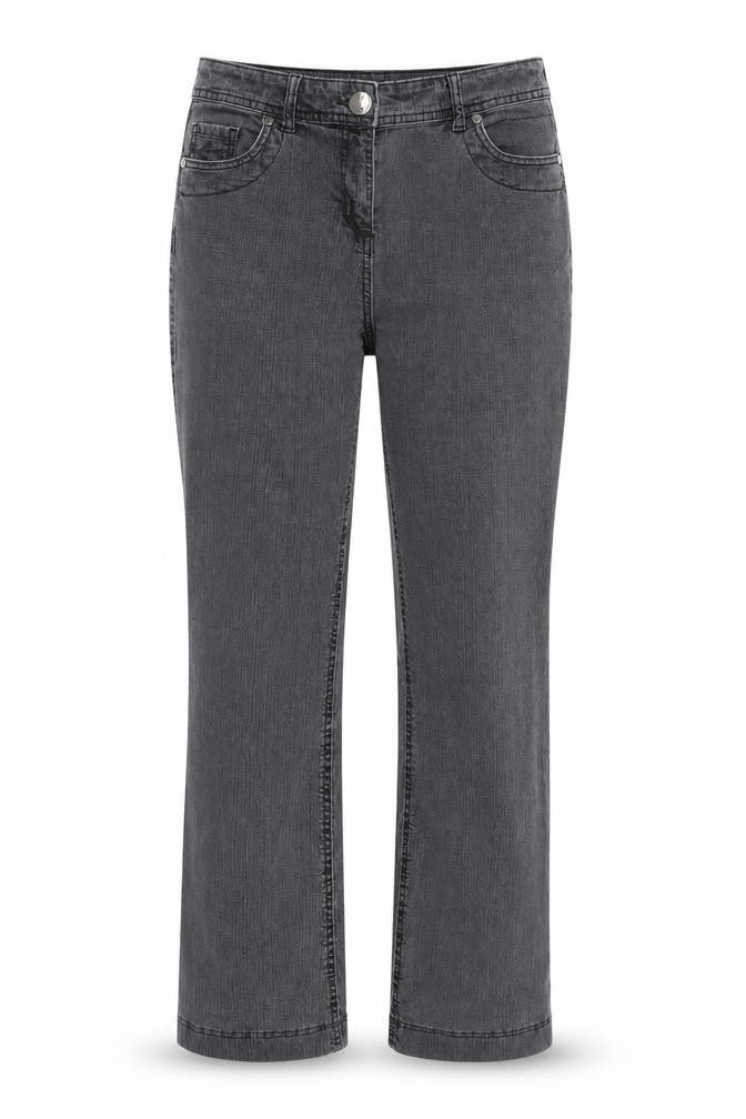 M&Co. Women's Grey Jeans Size 14 Embroidered Dark Wash