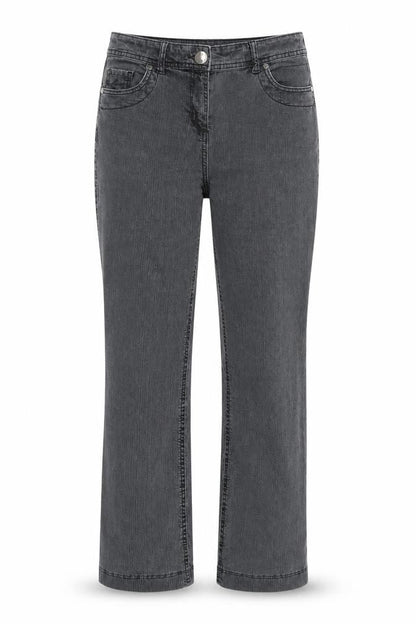 M&Co. Women's Grey Jeans Size 14 Embroidered Dark Wash