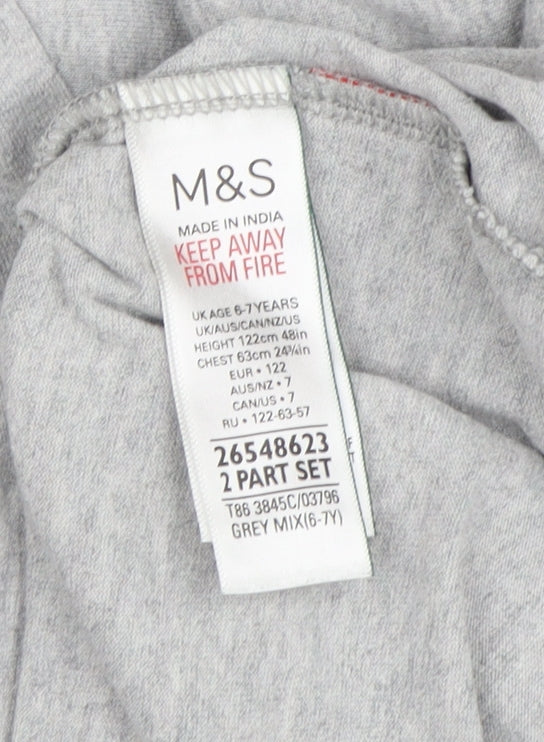 Marks and Spencer Boys Grey Spider-Man T-Shirt, 6-7 Years, Superhero Fun