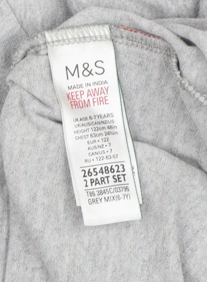 Marks and Spencer Boys Grey Spider-Man T-Shirt, 6-7 Years, Superhero Fun