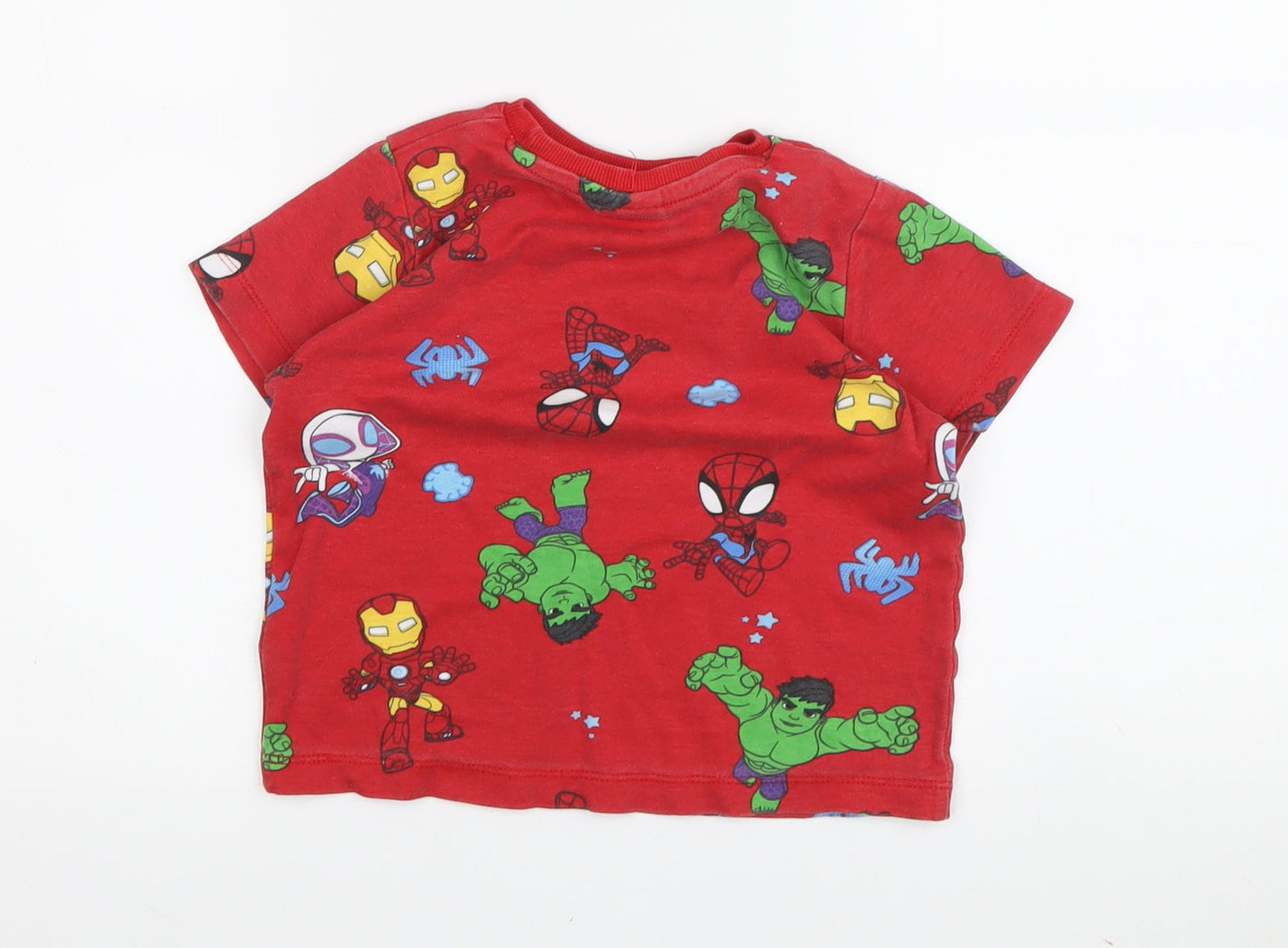 Marvel Boys Red Graphic Print T-Shirt, Size 3-4 Years